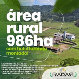 Fazenda/Sítios/Chácaras de 25 quartos, 1700m² no bairro rural, em São José dos Ausentes | Eu Corretor