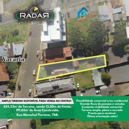 Lote/Terreno Comercial de 622m² no bairro Centro, em Vacaria | Eu Corretor