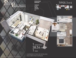 Apartamento de 1 quarto, 38m² no bairro Aviação, em Praia Grande | Eu Corretor