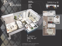 Apartamento de 1 quarto, 38m² no bairro Aviação, em Praia Grande | Eu Corretor