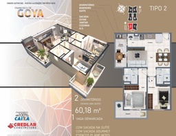 Apartamento de 2 quartos, 60m² no bairro Guilhermina, em Praia Grande | Eu Corretor
