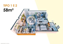 Apartamento de 2 quartos, 57m² no bairro Guilhermina, em Praia Grande | Eu Corretor