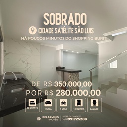 Sobrado de 115m² no bairro Cidade Satélite São Luiz, em Aparecida de Goiânia | Eu Corretor