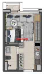 Studio de 1 quarto, 24m² no bairro Vila Mariana, em São Paulo | Eu Corretor